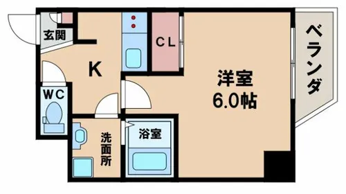 レオンヴァリエ天王寺北【5階】の間取り