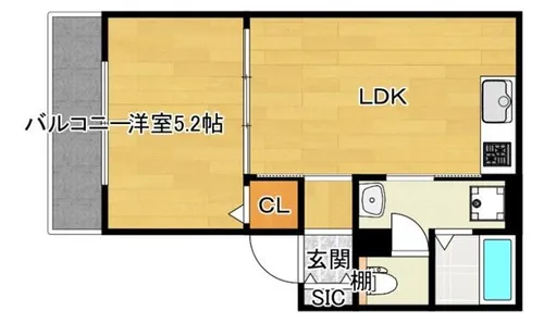 Jinパレス井高野【2階】の間取り