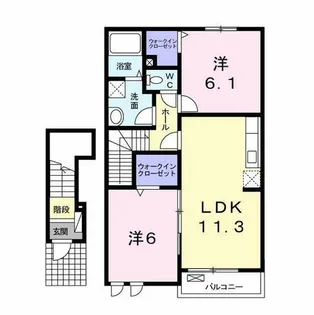 カーサ フェリーチェ【2階】の間取り