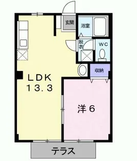 クレスト太刀浦A【1階】の間取り