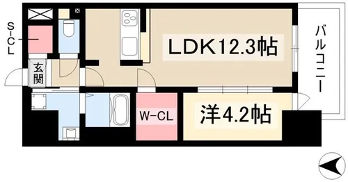 Ceres Daimon【1205号室】の間取り