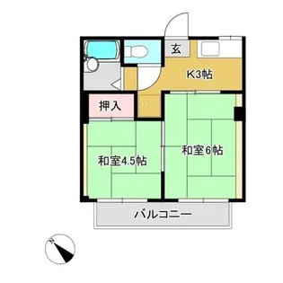 ヴィラ鈴木【205号室】の間取り