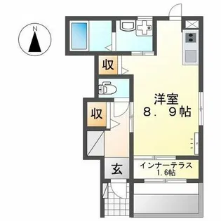 リリーブライト【1階】の間取り