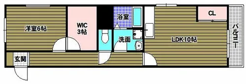 パークレジデンス北野田【1階】の間取り