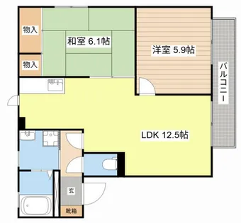 ライラック琴 B棟【B202号室】の間取り