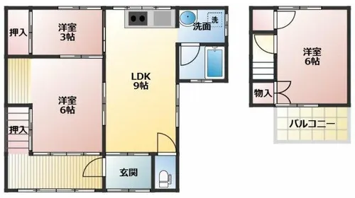 愛知県豊橋市弥生町字東豊和【一戸建】の間取り