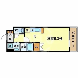 アスリート本町西【3階】の間取り