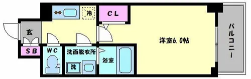 エスリードレジデンス大阪本町【7階】の間取り