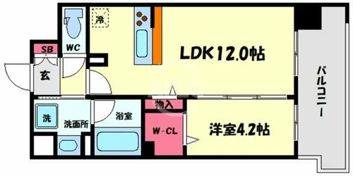 グレースリバー中之島【2階】の間取り