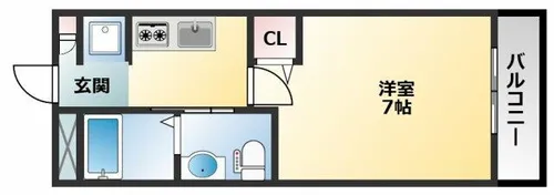 M’プラザ小阪駅前【6階】の間取り