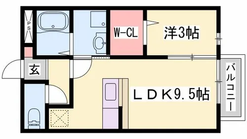 ディアコート【201号室】の間取り