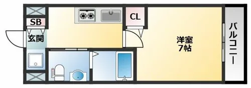 M’プラザ小阪駅前【5階】の間取り