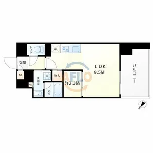 J.GRAN Court京町堀【11階】の間取り