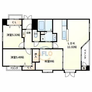 ジョワジール長居公園【2階】の間取り