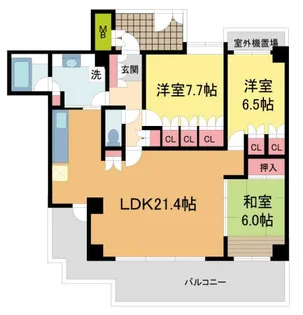 ジオ甲陽園山王町アーバンビュー【202号室】の間取り