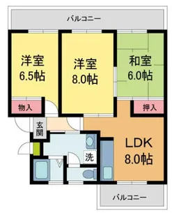 アビタシオン仁川【2階】の間取り