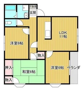 クイーンズコートA棟【202号室】の間取り