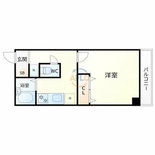 ハイランド上町【203号室】の間取り