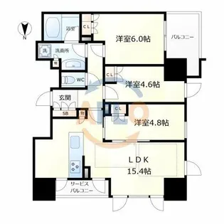 プレミスト梅田NORTH【5階】の間取り