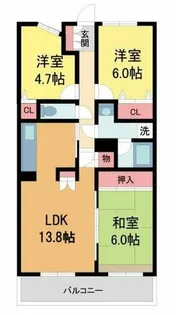 清荒神ヒルズ【802号室】の間取り