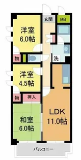 パルテール・セツヨウ【205号室】の間取り