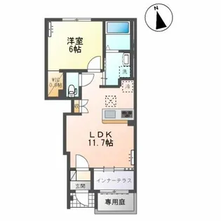 フォレストあずら【1階】の間取り