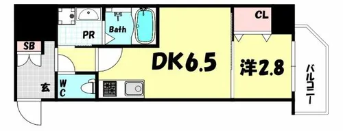 アドバンス三宮パルマ【4階】の間取り