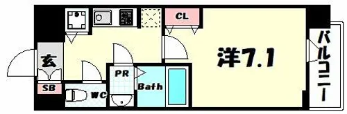 ラヴ神戸三宮【4階】の間取り