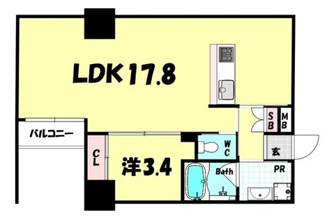 zonna神戸磯上通【8階】の間取り