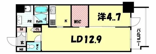 zonna神戸磯上通【7階】の間取り