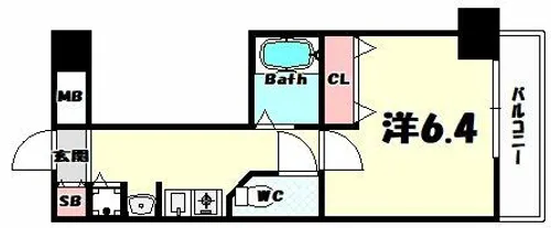 ロイヤルヒル神戸三ノ宮2【5階】の間取り
