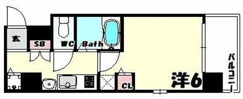 プレサンス三宮東アルバーナ【3階】の間取り