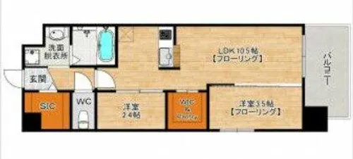 ERFOLG HAKATA【801号室】の間取り