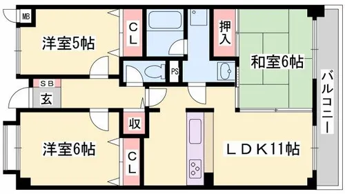 ドール辻井【106号室】の間取り