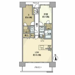 ワコーレ姫路ザ・スイート【9階】の間取り