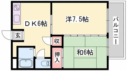 プチメゾン梅原【201号室】の間取り