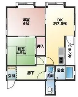 ハイツスガハラ【2階】の間取り
