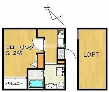 アプリコット【2階】の間取り