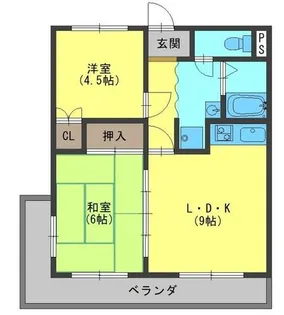 サンライズ成田【4階】の間取り