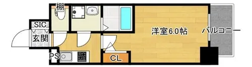 エスリード新大阪ザ・プレミアEAST【10階】の間取り