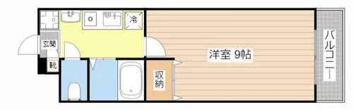 セコンダリー谷畑【110号室】の間取り