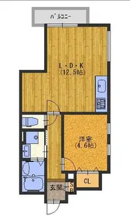 エンジェルズコートK.本町【1階】の間取り