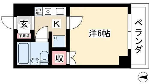 エステート大須【1A号室】の間取り