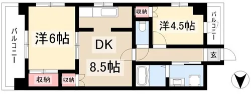 EXE金山【202号室】の間取り