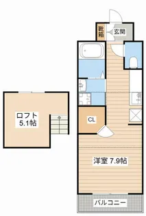 マリーベル南草津【520号室】の間取り
