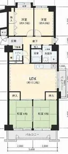 メゾンドール湊川【3階】の間取り