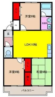 箕面グリーンハイツ2nd【2階】の間取り
