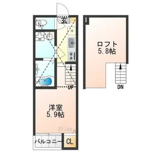 ハーモニーテラス深草佐野屋敷町【1階】の間取り