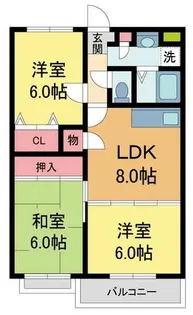 ロンシャン仁川【304号室】の間取り