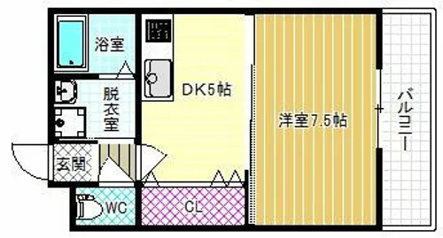 ステラウッド清州【2階】の間取り